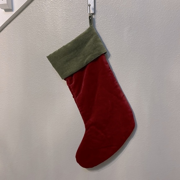 Pottery Barn Red & Green Christmas Holiday Stocking, Grandpa, size medium - Picture 4 of 9
